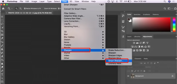 Smart Sharpen Feature Photoshop