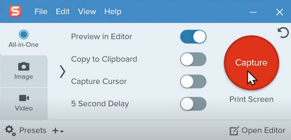 snagit video capture with audio