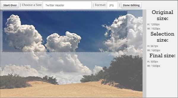 Social Image Resizer Tool