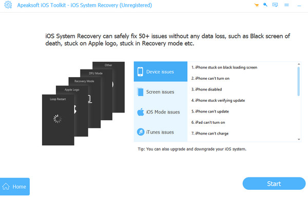 Start Fix Ios Device Unlock