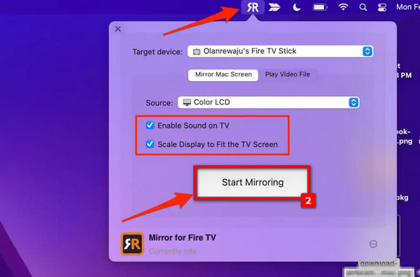 Start Mirroring Firetv