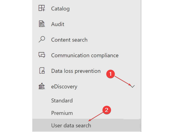 Start User Data Search