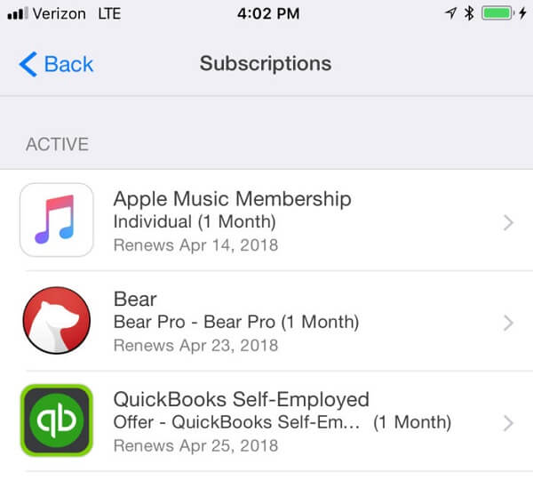where to find subscriptions on iphone