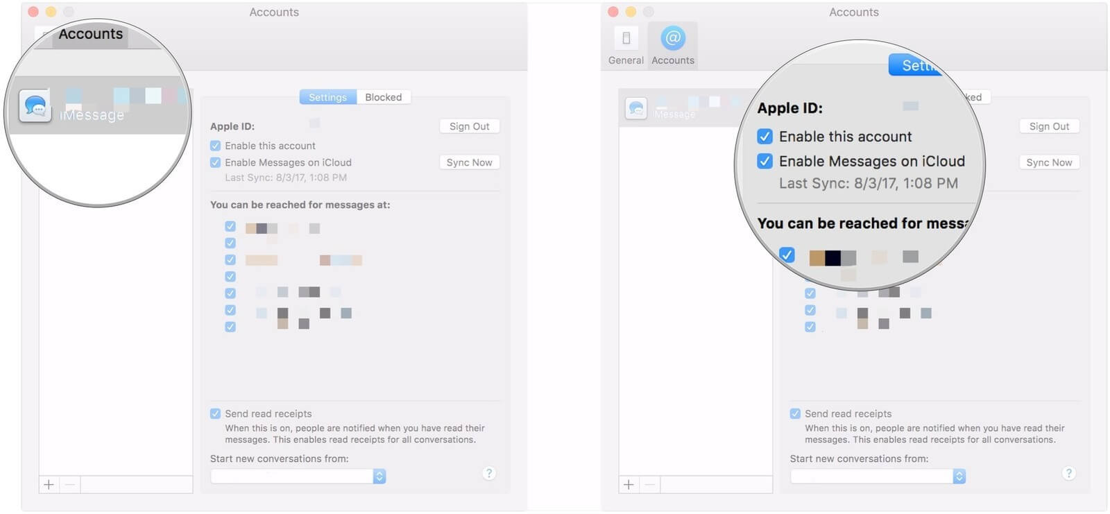 Sync iMessage Mac