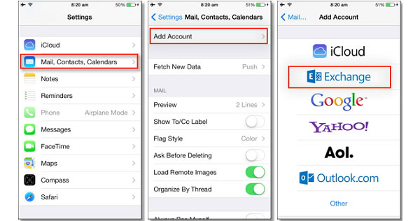 Sync Outlook with iPhone via Exchange