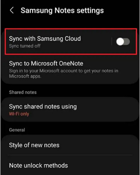 Sync With Samsung Cloud Samsung Notes