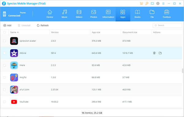 Syncios Mobile Manager Performance