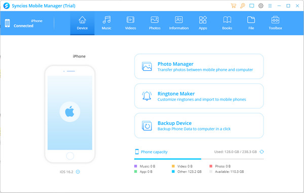 Syncios Mobile Manage