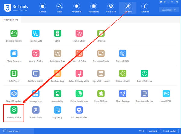 Toolbox Virtual Location