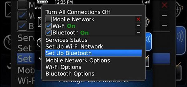 Transfer Blackberry via Bluetooth