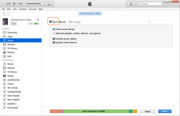 Copy Music to iPad with iTunes