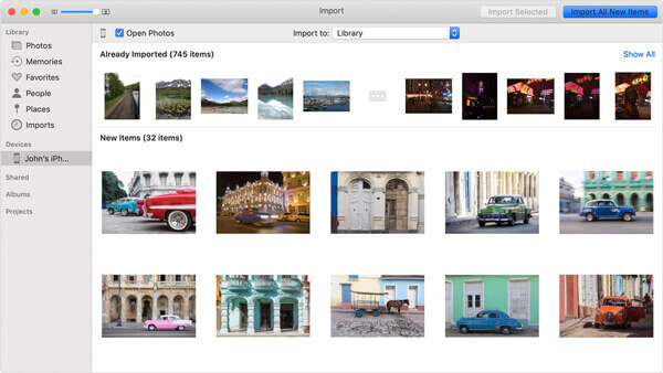 Import videos from iPhone to Mac via Photos