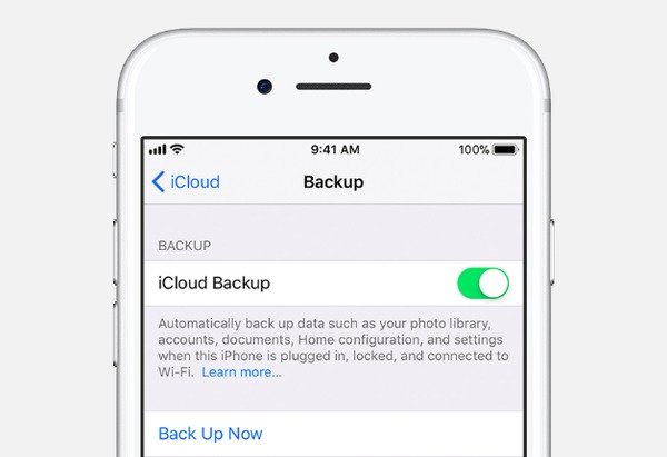 Отключить резервное копирование iCloud