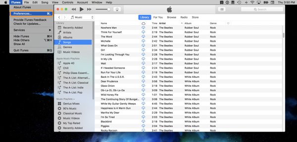 打开iCloud Music Library Mac