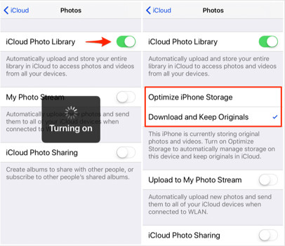 Turn On Icloud Photo Library Transfer Ipad Photos To Computer