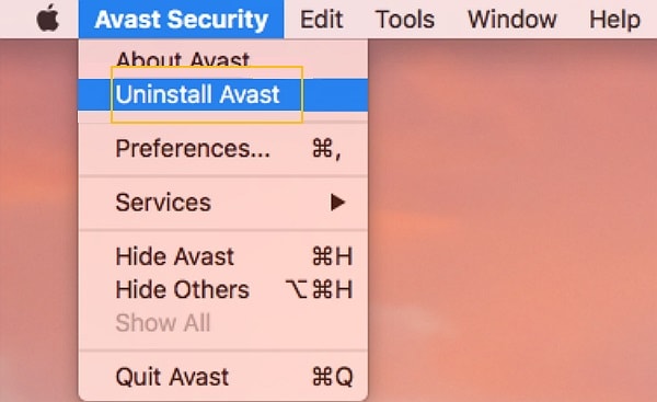 quit avast for mac