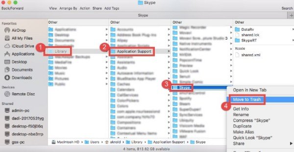 how to remove skype for business mac