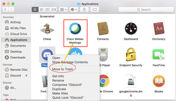 remove webex from mac