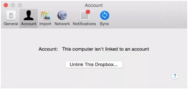 sign out of dropbox on mac