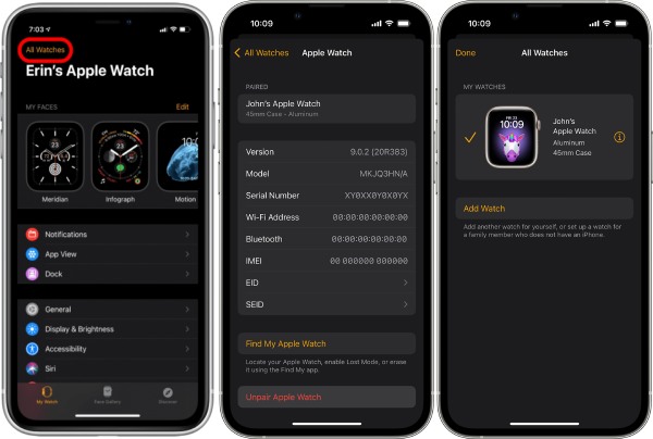 Desvincular apple watch online de iphone