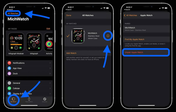Unpair Apple Watch On iPhone