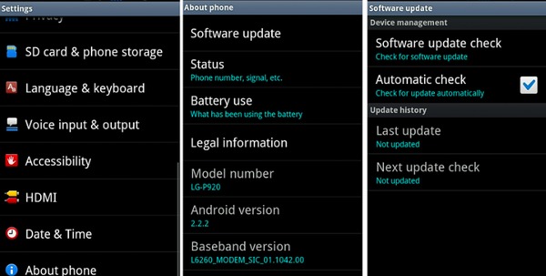 Update Android OS