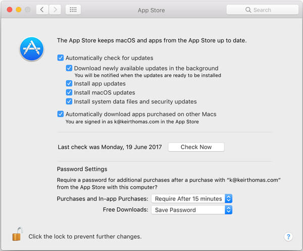 Update apps on Mac