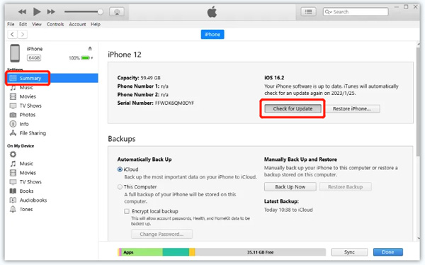 Update iPhone IOS Using iTunes