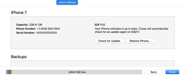 Update iPhone with iTunes