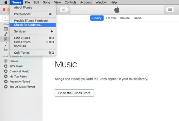 Updating iTunes