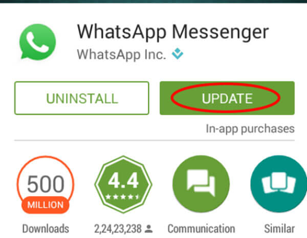 Update Whatsapp