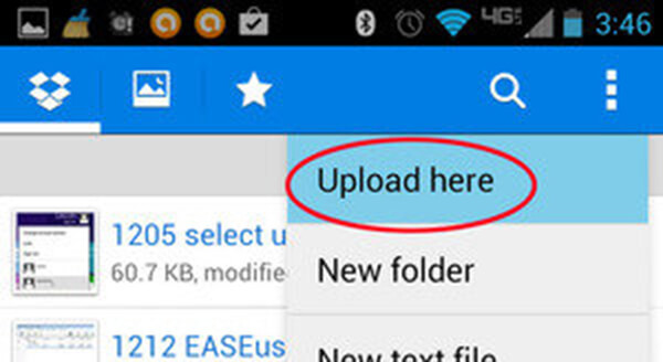 Upload Contacts to Dropbox