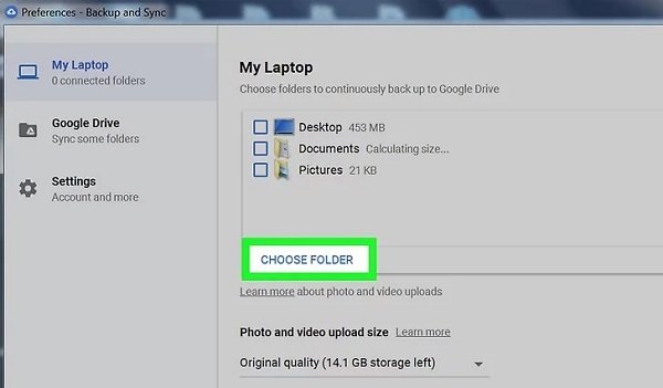 Upload Google Photos