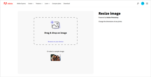 Upload Photo to Adobe Express Resize Image