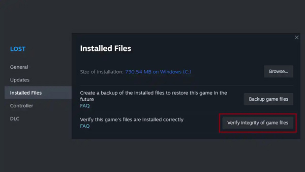 Verify Integrity Steam Files BG3