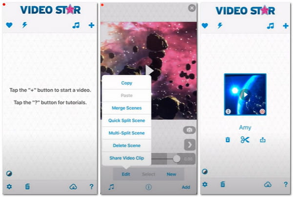 how to do text on video star