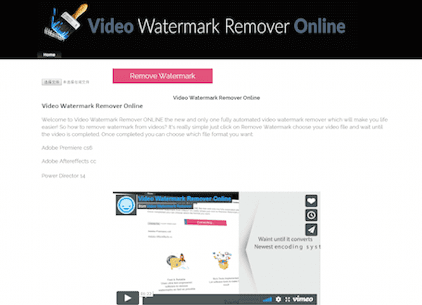 online watermark remover video