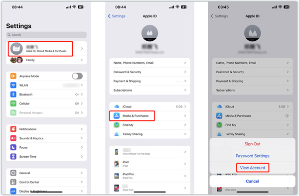 View Apple ID Account on iPhone