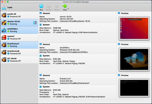 Virtualbox for Mac Interface