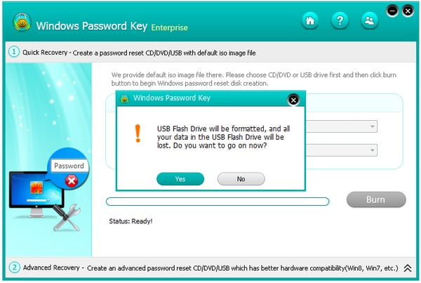 windows password reset key