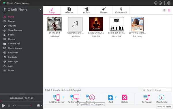 Xilisoft iPhone Transfer Music