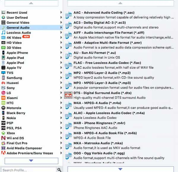 Choose MP3 output