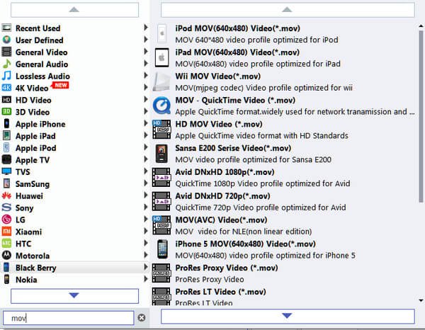 Convert MP4 to MOV