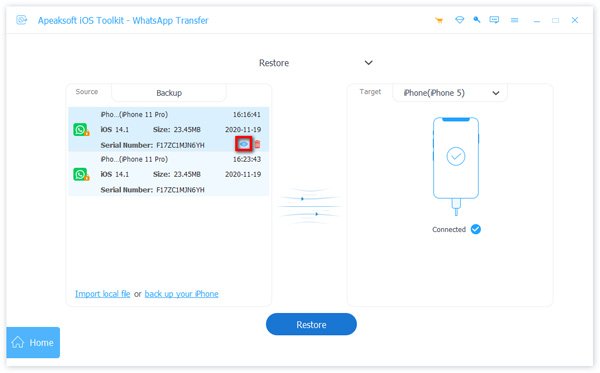 View Backup File