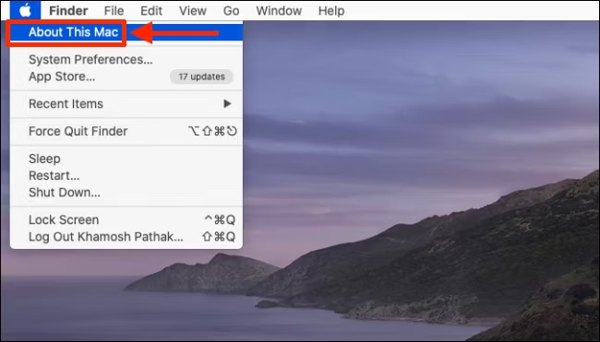 Select About This Mac