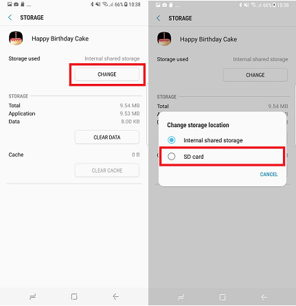 Change App Storage to Sd Card