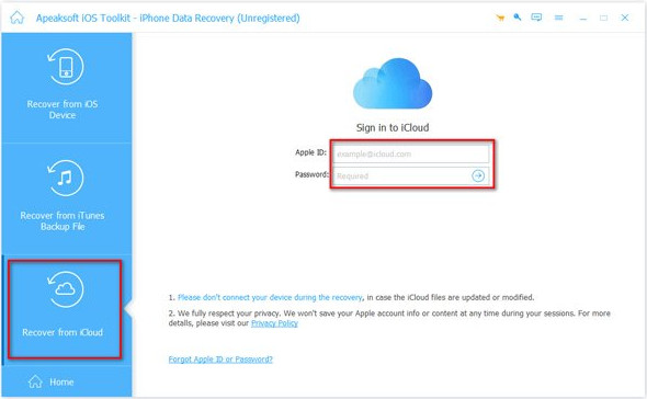 Choose Icloud Backup Recovery