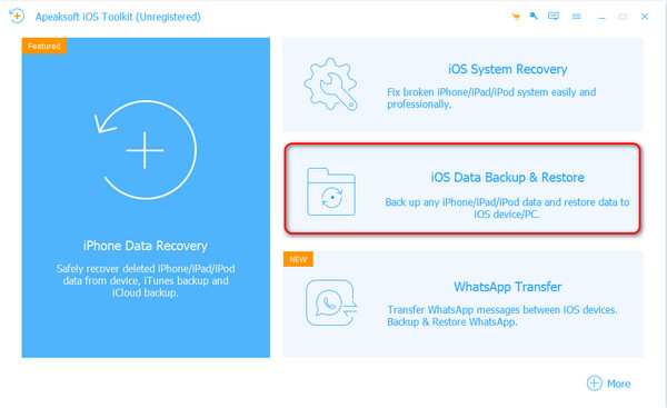 Choose ios Data Backup Restore