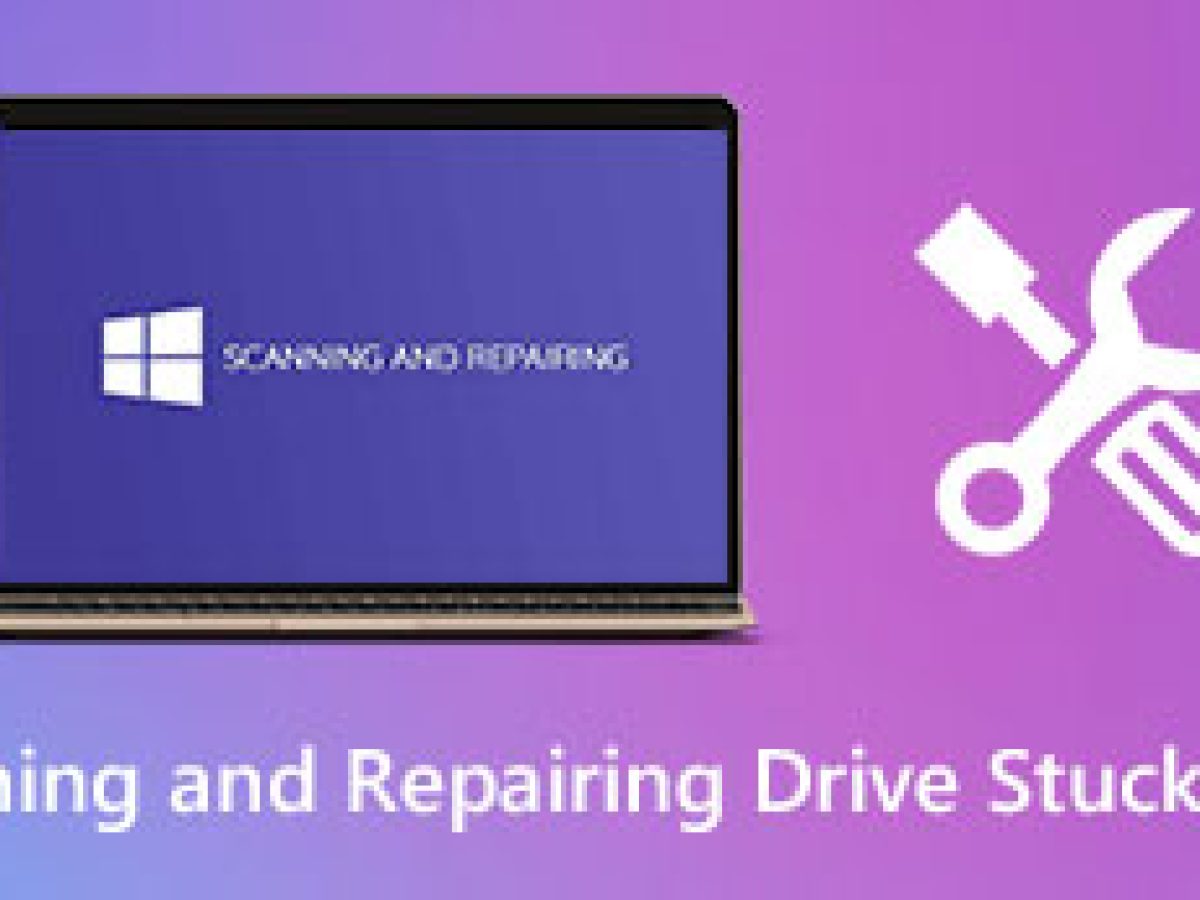 windowsセットアップ トップ scanning and repairing drive