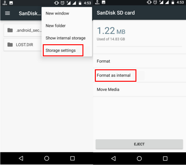 Format Sd Card As Internal